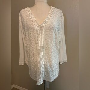 Shannon Ford NY Crochet Front Top Size‎ 2X